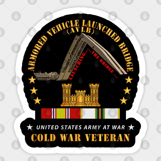 Armored Vehicle Launcher Bridge (AVLB)  - Launching - w COLD WAR VET X 300 Sticker by twix123844